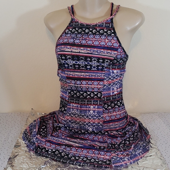Mudd Multi-colored Juniors  Summer Dress, Purple, Blue, White, XS - Picture 8 of 15